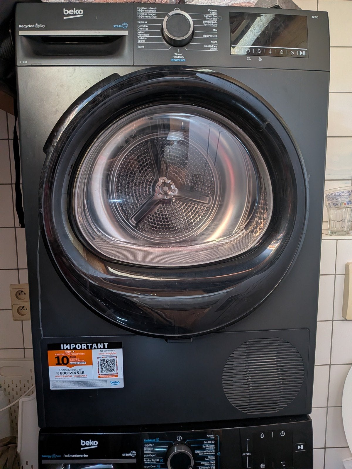 beko droogkast, Ophalen