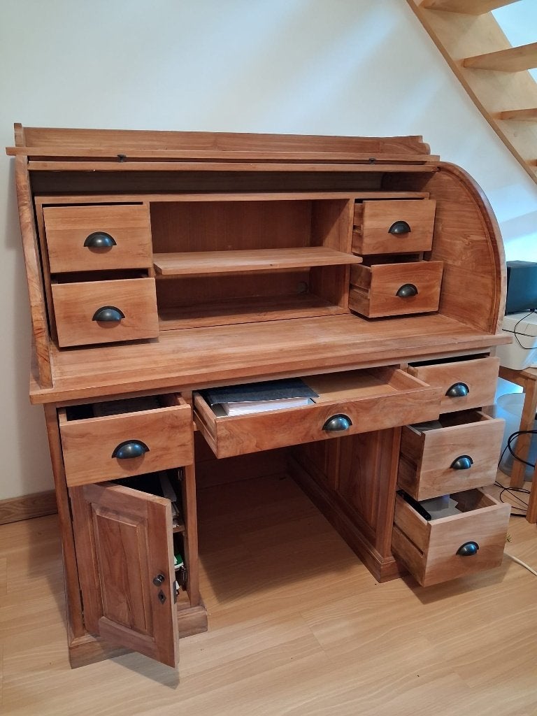 Bureau - Secretaire, Huis en Inrichting, Ophalen, Gebruikt, Vol hout