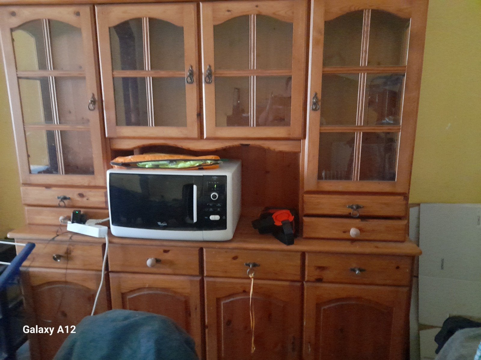 Meuble 8 tiroirs, vitrine et meuble en 2 parties, Avec tiroir(s), 25 à 50 cm, Utilisé, Chêne