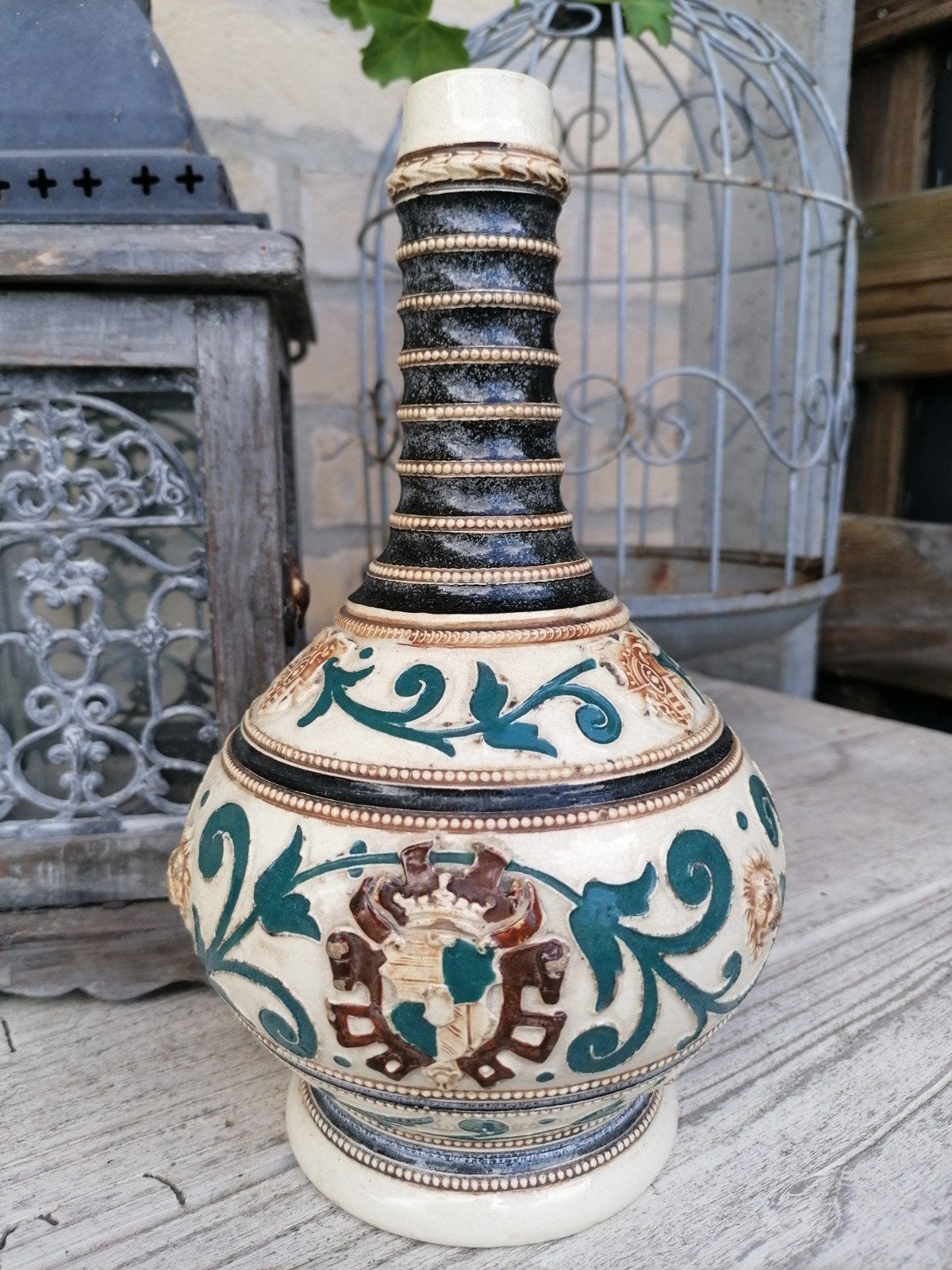 vintage keramieken kruik - 24 cm - 1L, Ophalen of Verzenden