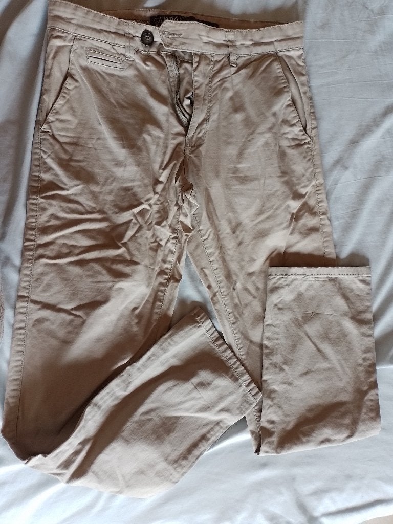beige broek jongen 30/32 Ganda Chino heel goede staat, Ophalen of Verzenden, Zo goed als nieuw, Beige