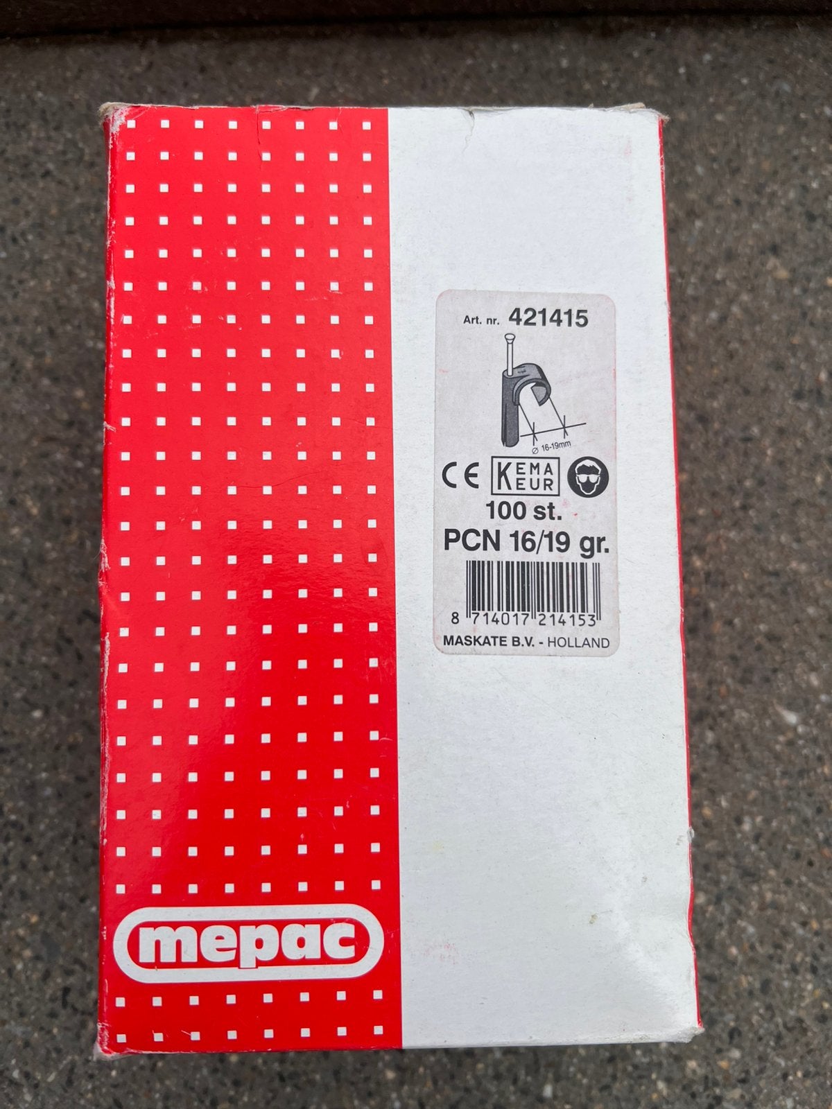 Mepac - plugclip PCN 16/19, Ophalen