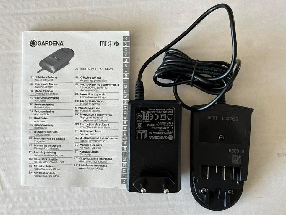 Gardena Starter-Kit incl. accu en oplader, TV, Hi-fi & Vidéo, Batteries, Comme neuf, Enlèvement
