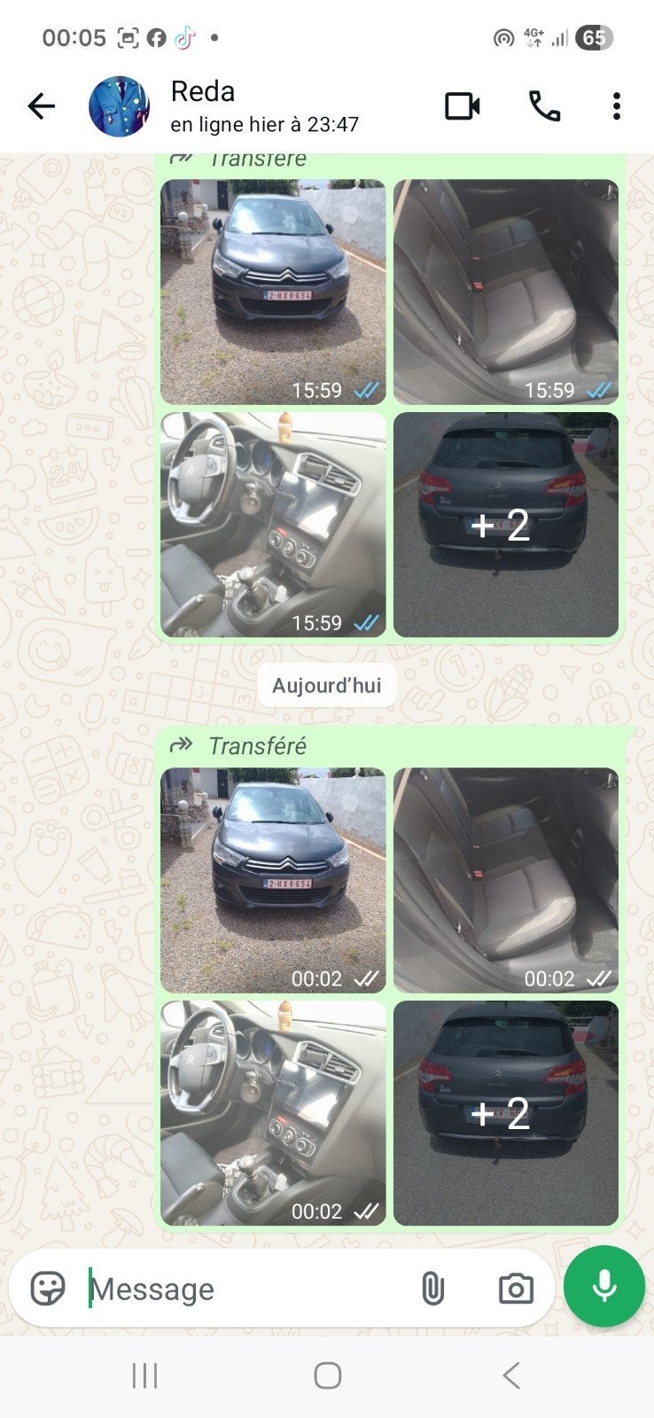 Je vends cette voiture de marque citroen c4 de couleur grise, Autos, Particulier, Essence, Achat, C4