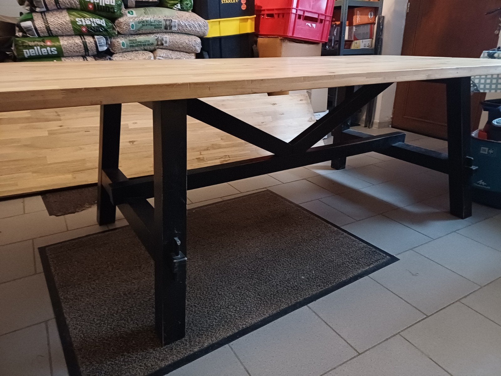 Table salle à manger 235x100 bois massif., Enlèvement, Autres essences de bois