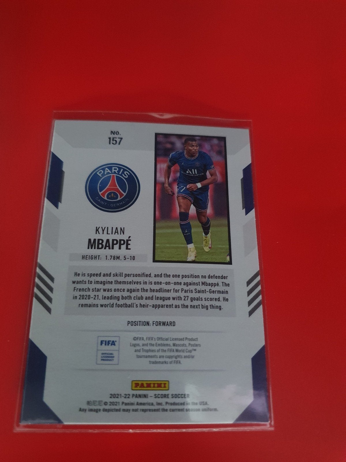 Kylian Mbappé PSG Panini Score 2021, Hobby en Vrije tijd, Ophalen of Verzenden, Nieuw, Plaatje
