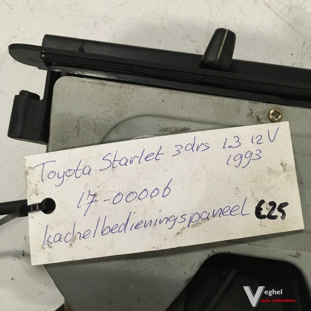 Toyota Starlet 1.3 1993 Kachelbedieningspaneel, Gebruikt, -, -, Ophalen of Verzenden