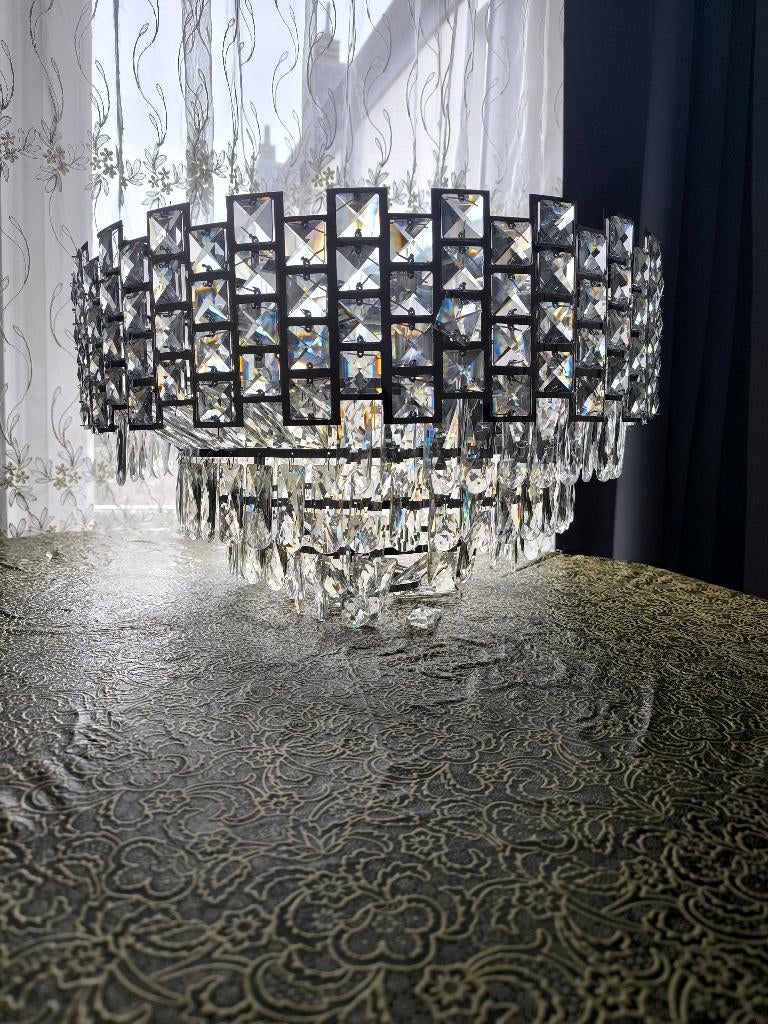 Lustre plafonnier, Maison & Meubles, Lampes | Plafonniers, Neuf, Verre, Métal, Enlèvement