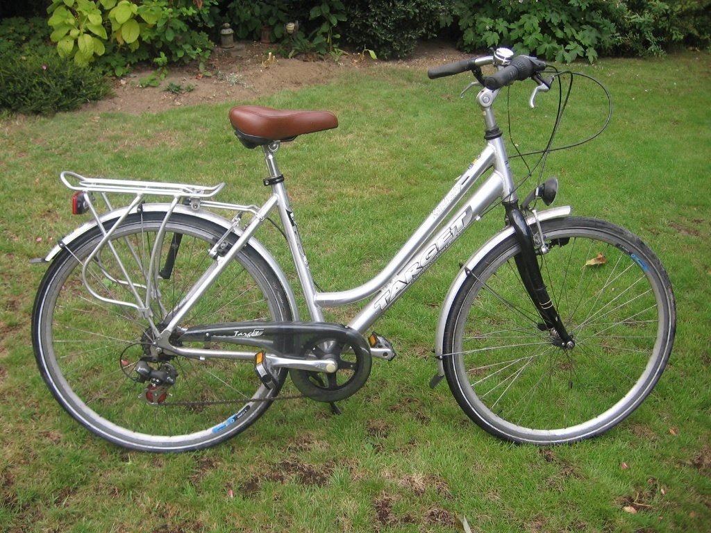 28 inch aluminium damesfiets 7 versnellingen kader 52, Gebruikt, Velgrem, Versnellingen, 50 tot 53 cm