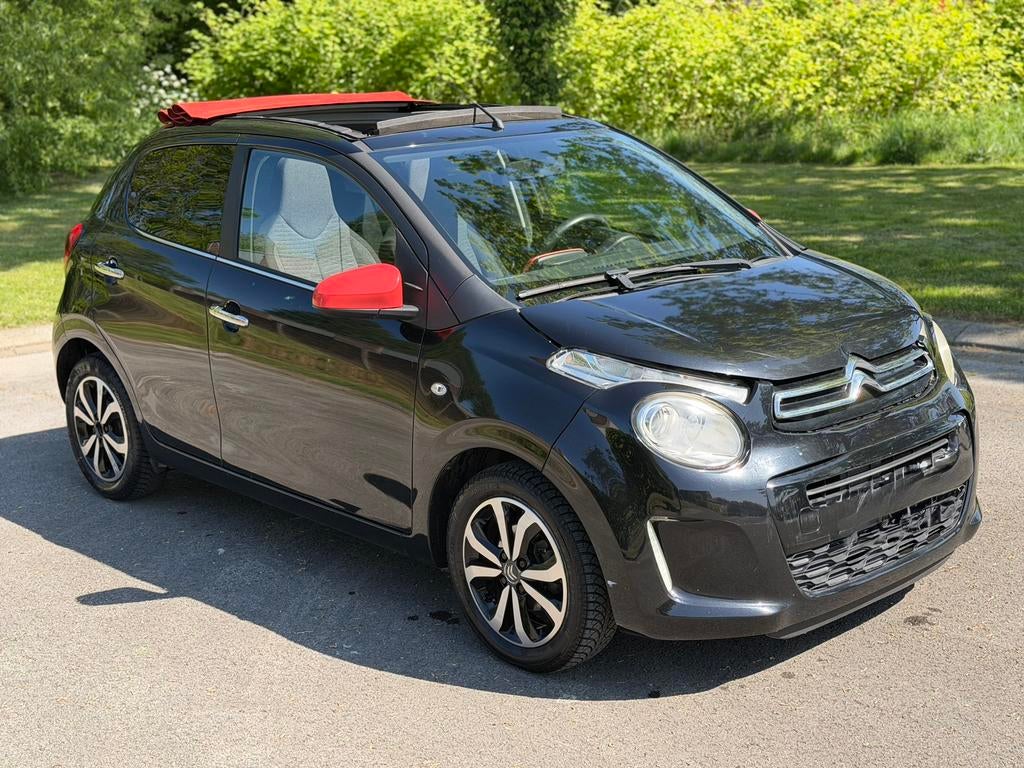 Citroën C1 1.2i essance 60.000km 2015 open air, Autos, Citroën, Entreprise, C1, Vitres électriques, Enlèvement