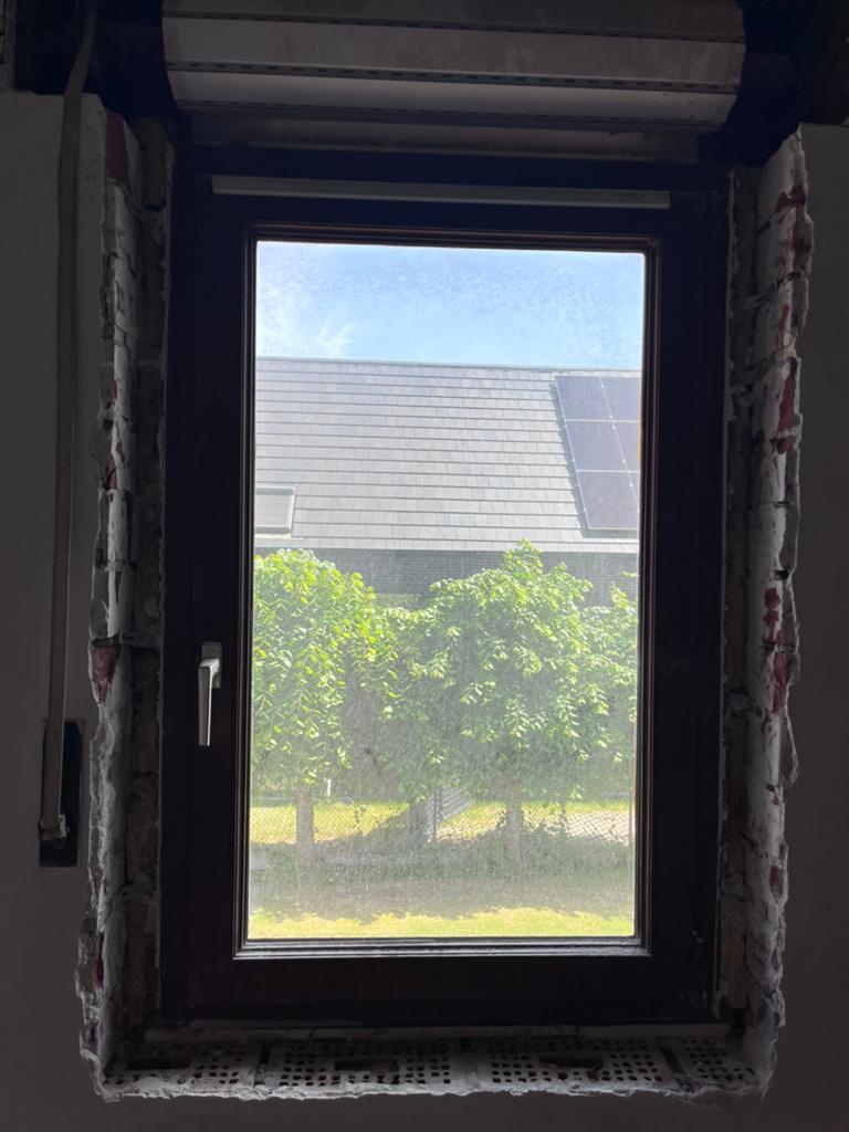 Raam meranti dubbel glas 132,5x86,5 cm, Ophalen, Gevelraam of Ruit, Gebruikt, 80 tot 120 cm