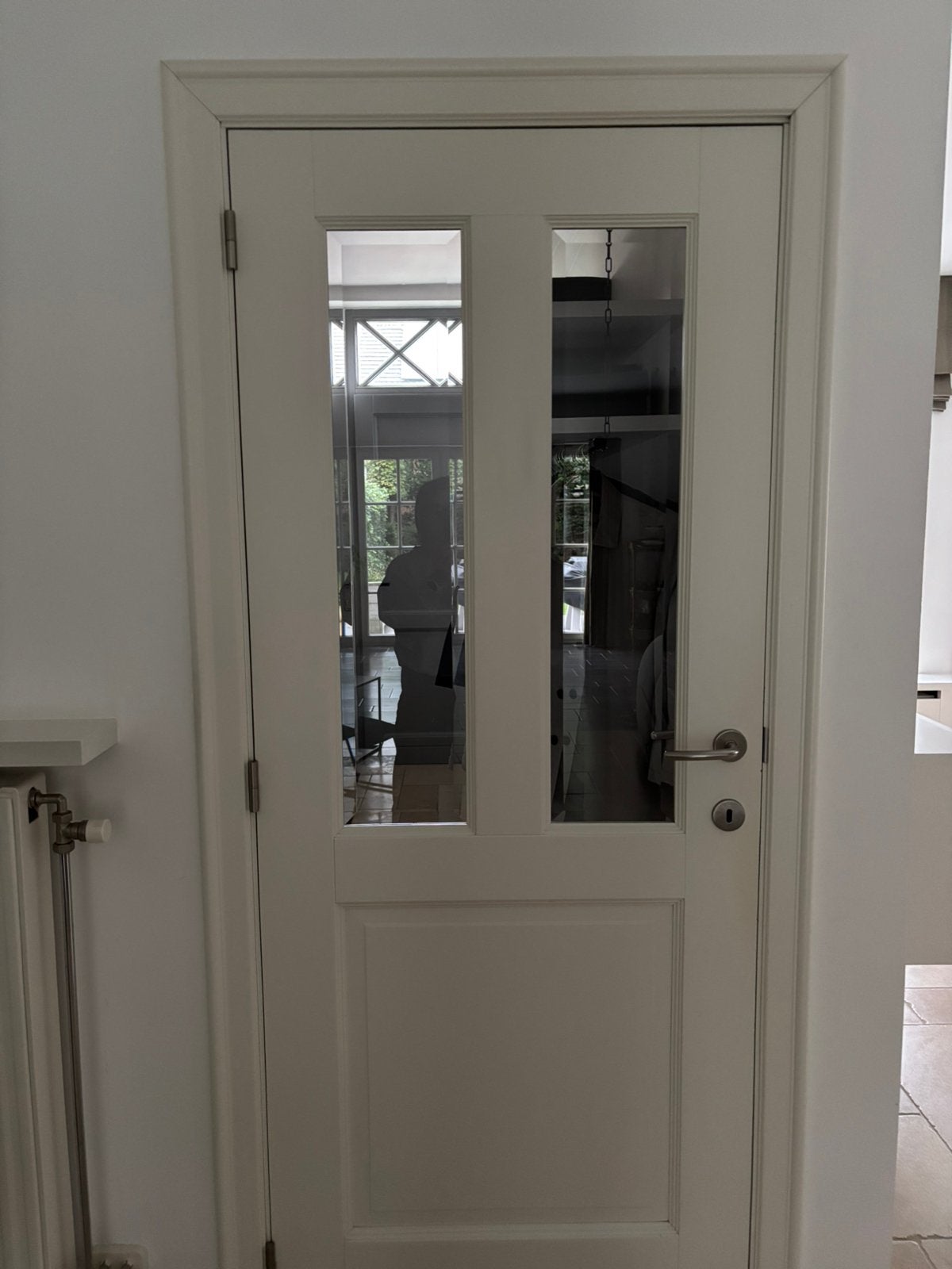 Witte binnendeur 2m Hoogte 82cm Breedte, Enlèvement, Comme neuf, Verre, Porte intérieure