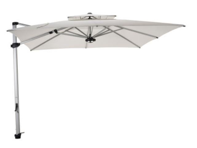 Zweefparasol Solero Laterna Pro Platinum grijs 300 x 300 cm, Tuin en Terras, Ophalen