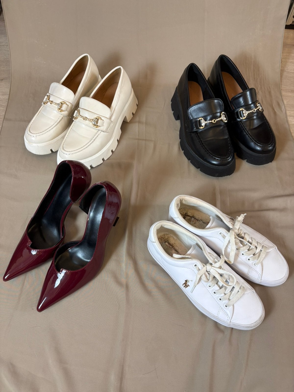 Set van 4 paar damesschoenen maat 37, Ophalen of Verzenden, Sneakers, Gedragen, Rood