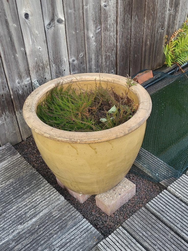 Bloempotten geglazuurd, Tuin en Terras, Bloempotten, Ophalen, Gebruikt, 40 cm of meer, Rond