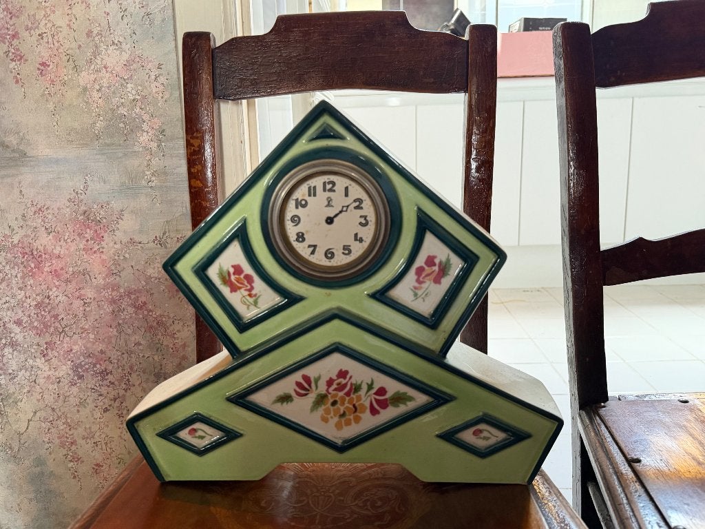 Keramieken klok vintage, Ophalen, Gebruikt, Vintage, Overige typen