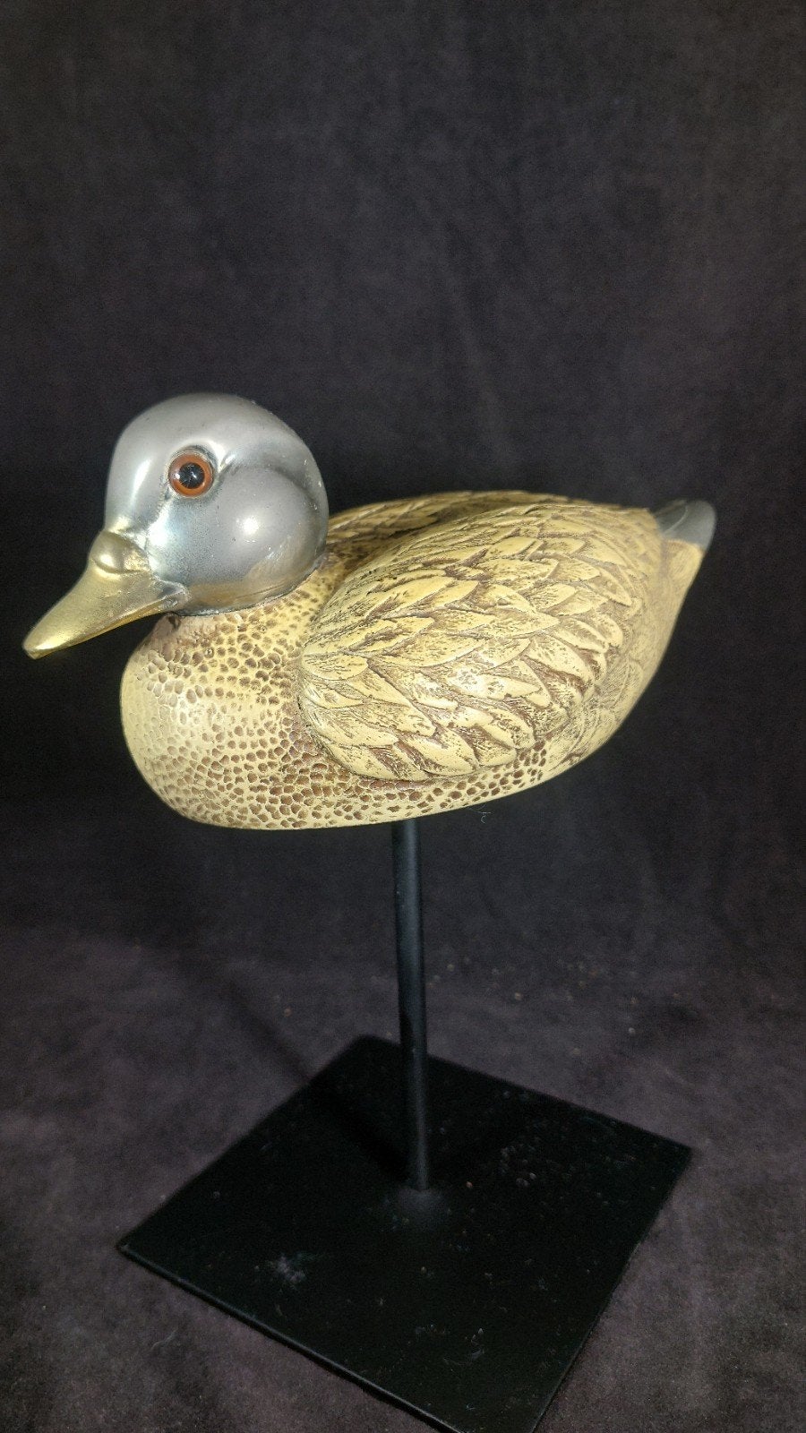 Belle figurine de canard au design vintage par Elli Malevolt, Enlèvement ou Envoi, Objet, Métal, Fait main