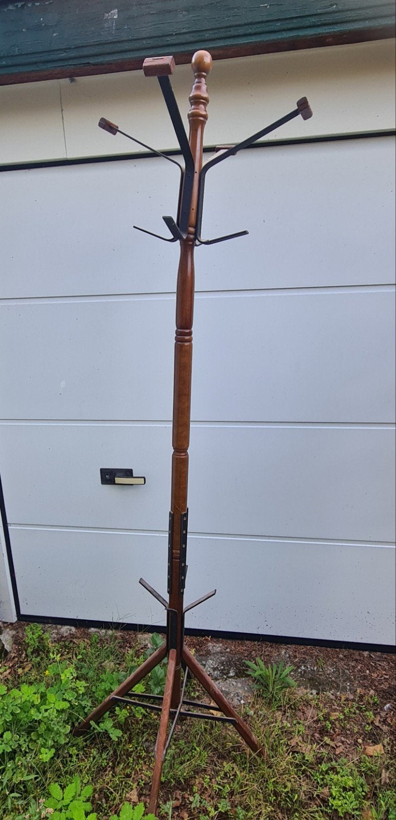 Grote kapstok hout & metaal, Ophalen, Gebruikt, Staande kapstok, 150 tot 200 cm