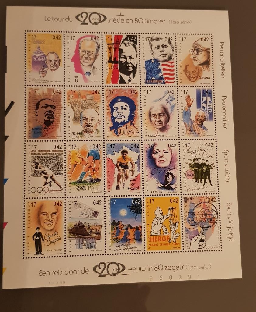 Vel van 20 postzegels, Ophalen of Verzenden, Postfris, Sport