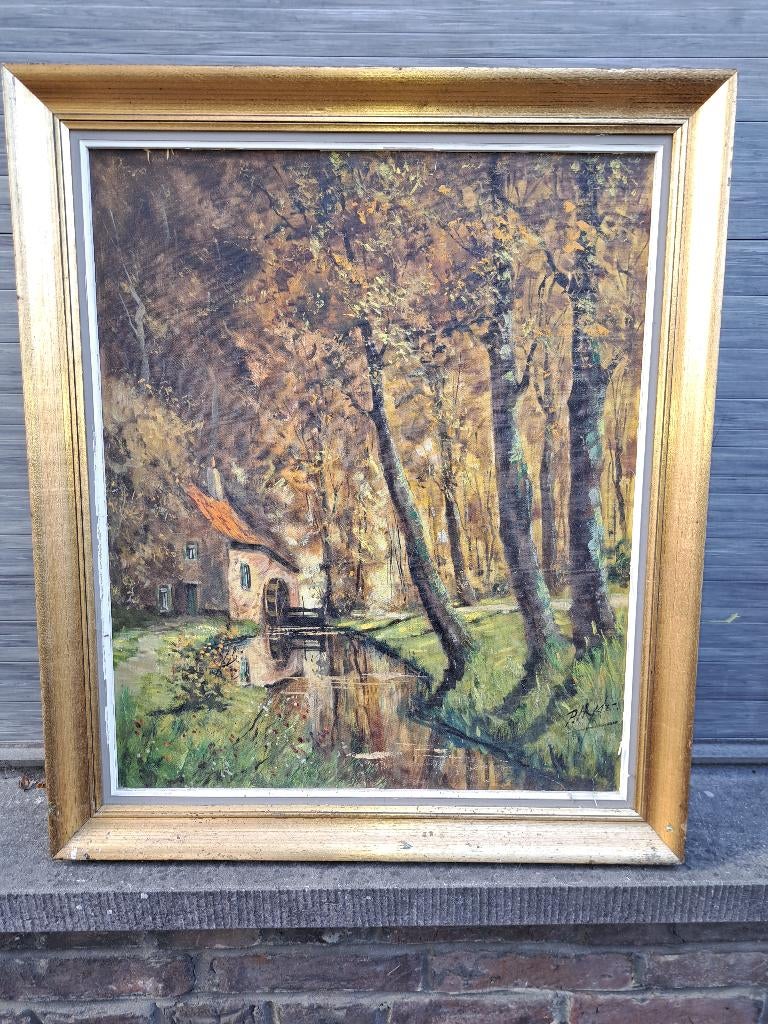 Huile sur toile signe p hyde, Enlèvement ou Envoi