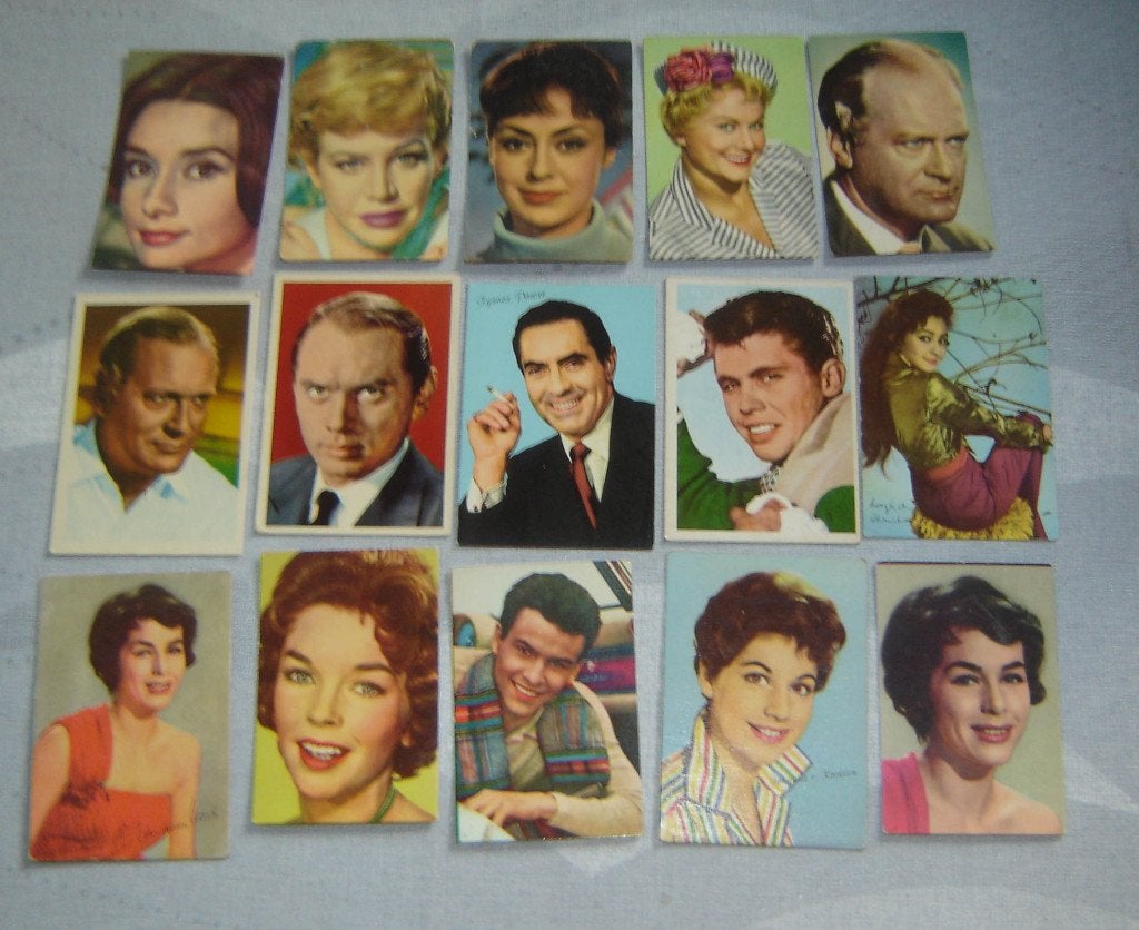 Chromos Filmsterren 30st divers, Gravure, Utilisé, Autres sujets/thèmes, 1960 à 1980