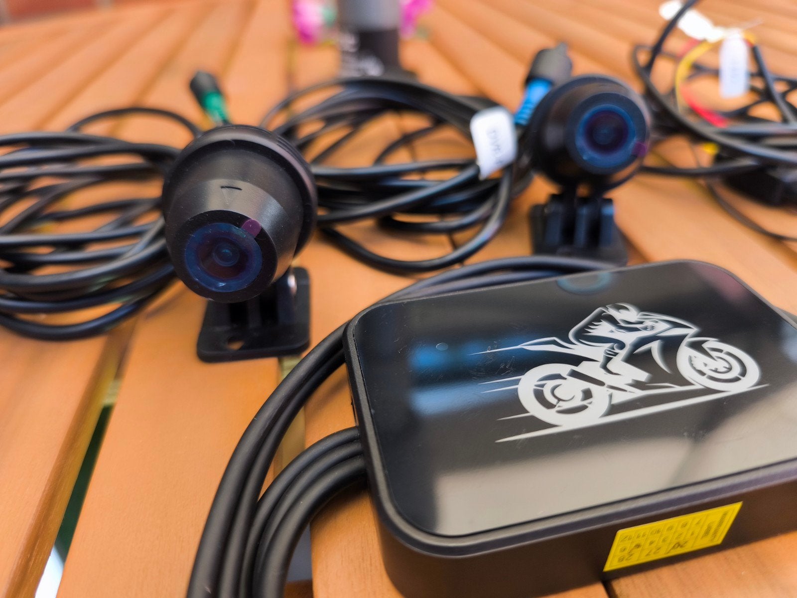 Moto Camera voor en achter, Motos, Enlèvement ou Envoi, Comme neuf