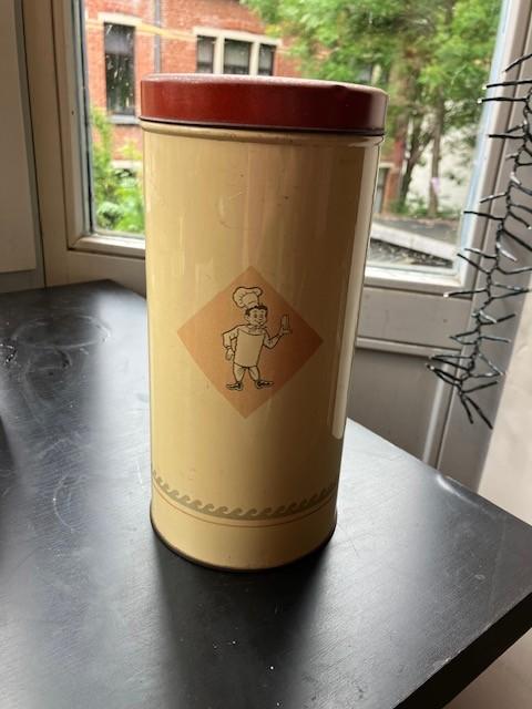 Vintage blikken doos Bolletje Beschuit, Verzamelen, Ophalen of Verzenden, Gebruikt, Beschuit, Bolletje