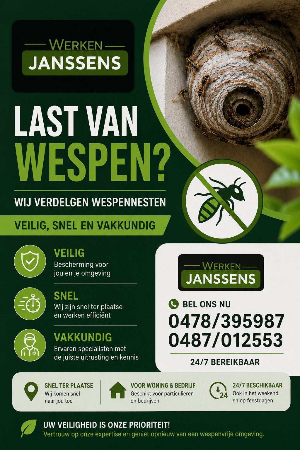 WESPEN- & HOORNAARBESTRIJDING, Ophalen, Zo goed als nieuw