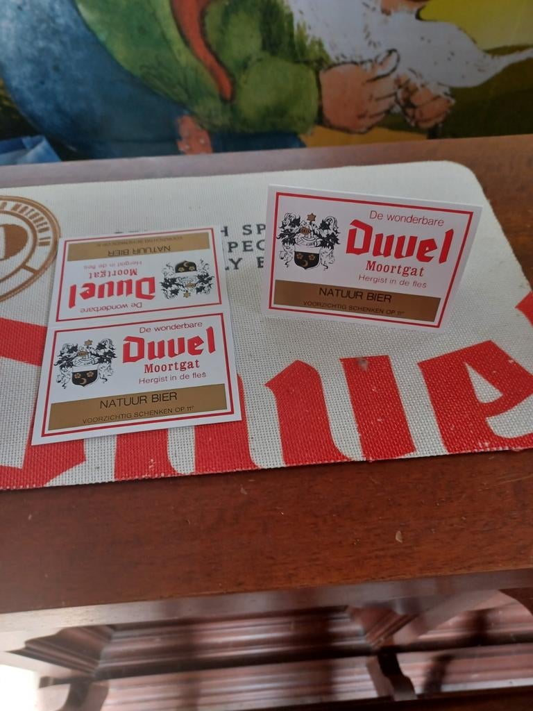 Duvel tafel reclame, Enlèvement ou Envoi, Duvel