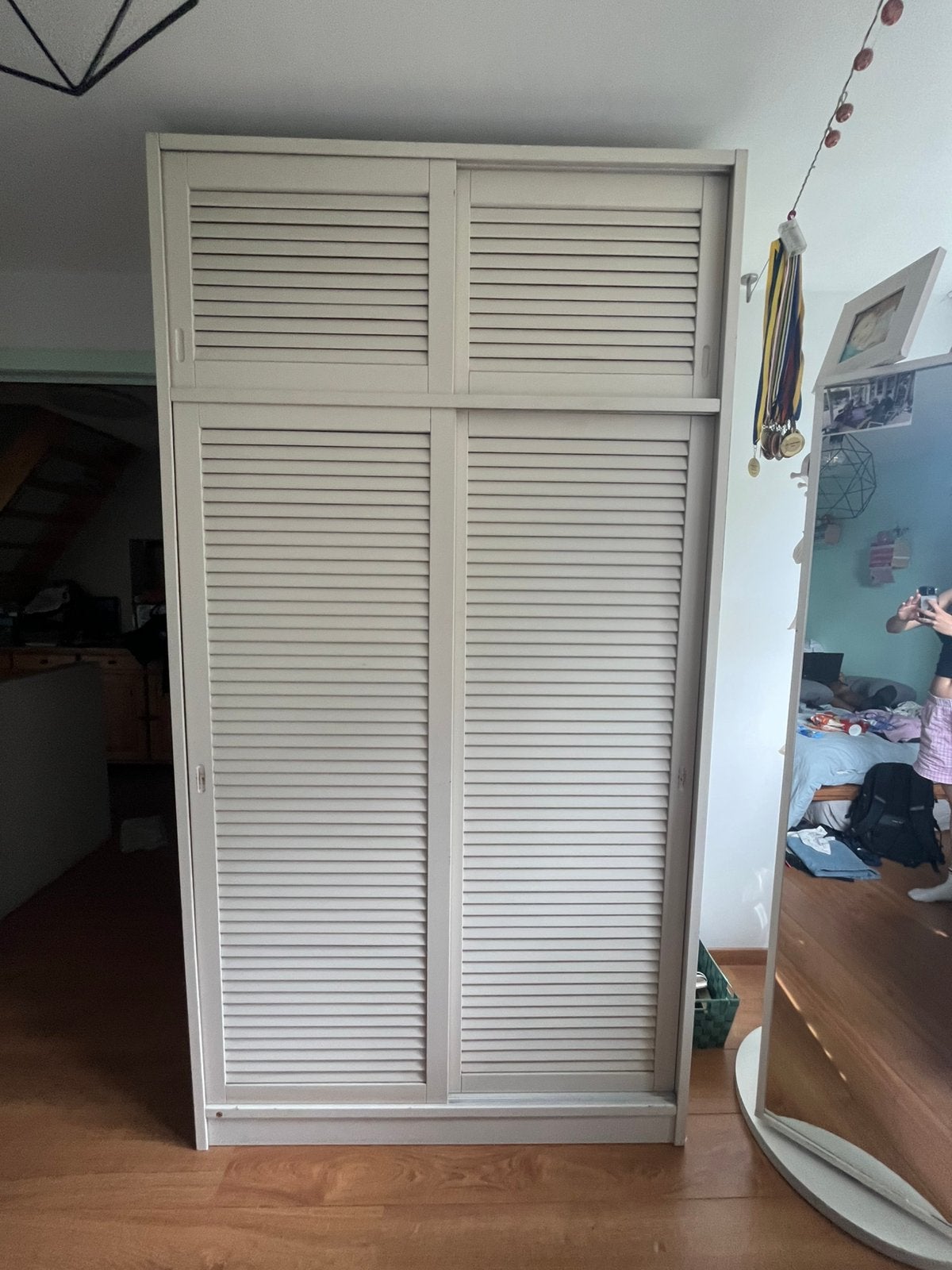 Kleerkast met schuifdeuren, Avec tablette(s), 100 à 150 cm, Enlèvement, Utilisé