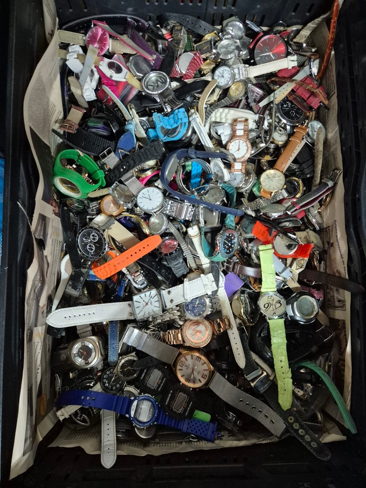 Lot de montres, grand lot, vintage à aujourd'hui, collection, Montre-bracelet, Autres marques, Avec bracelet, Acier