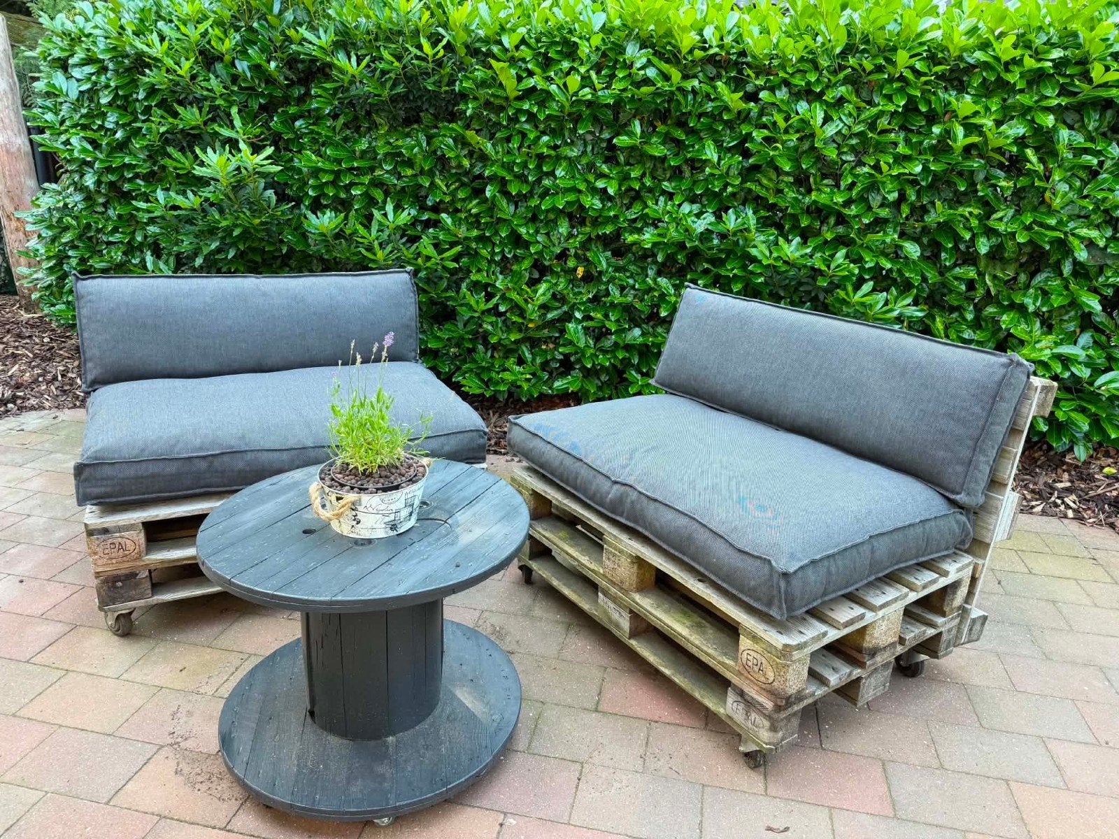 Kussenset voor pallet, Ophalen, Loungeset