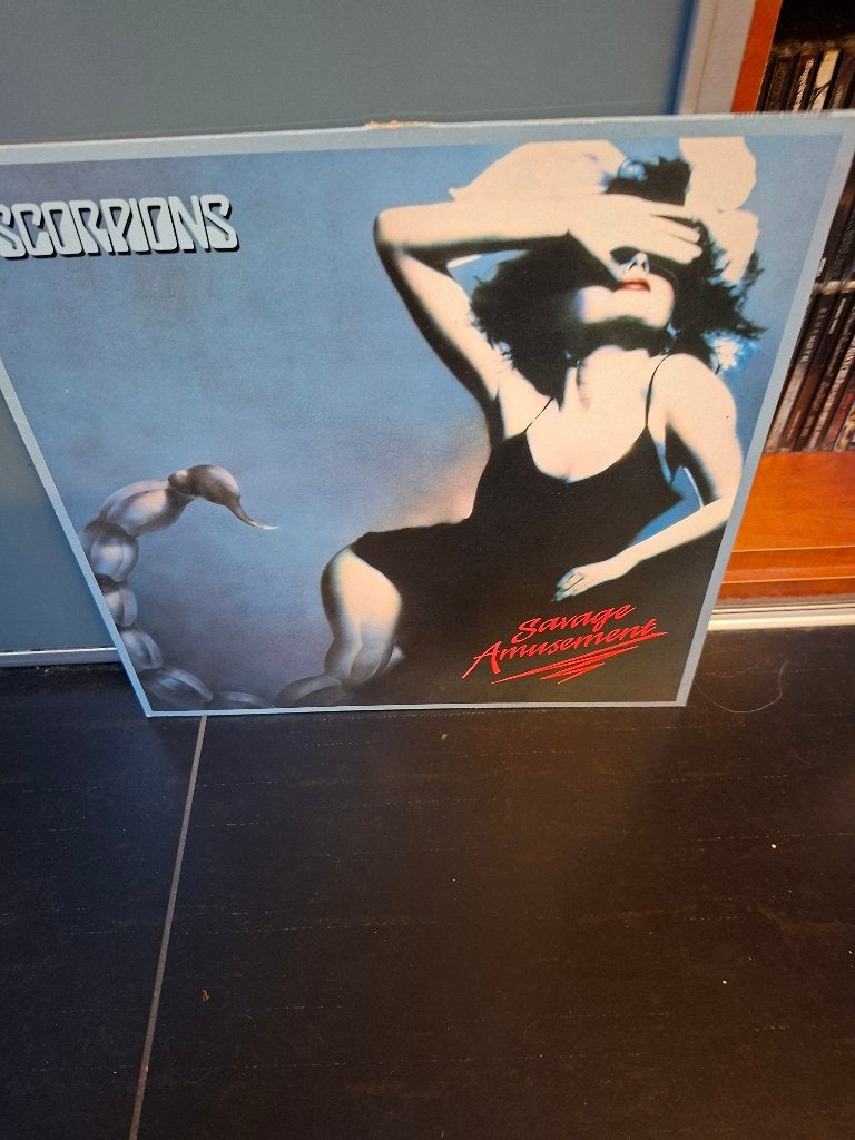 lp - scorpions - savage amusement, Cd's en Dvd's, Vinyl | Hardrock en Metal, LP, Heavy metal, Gebruikt, Ophalen of Verzenden
