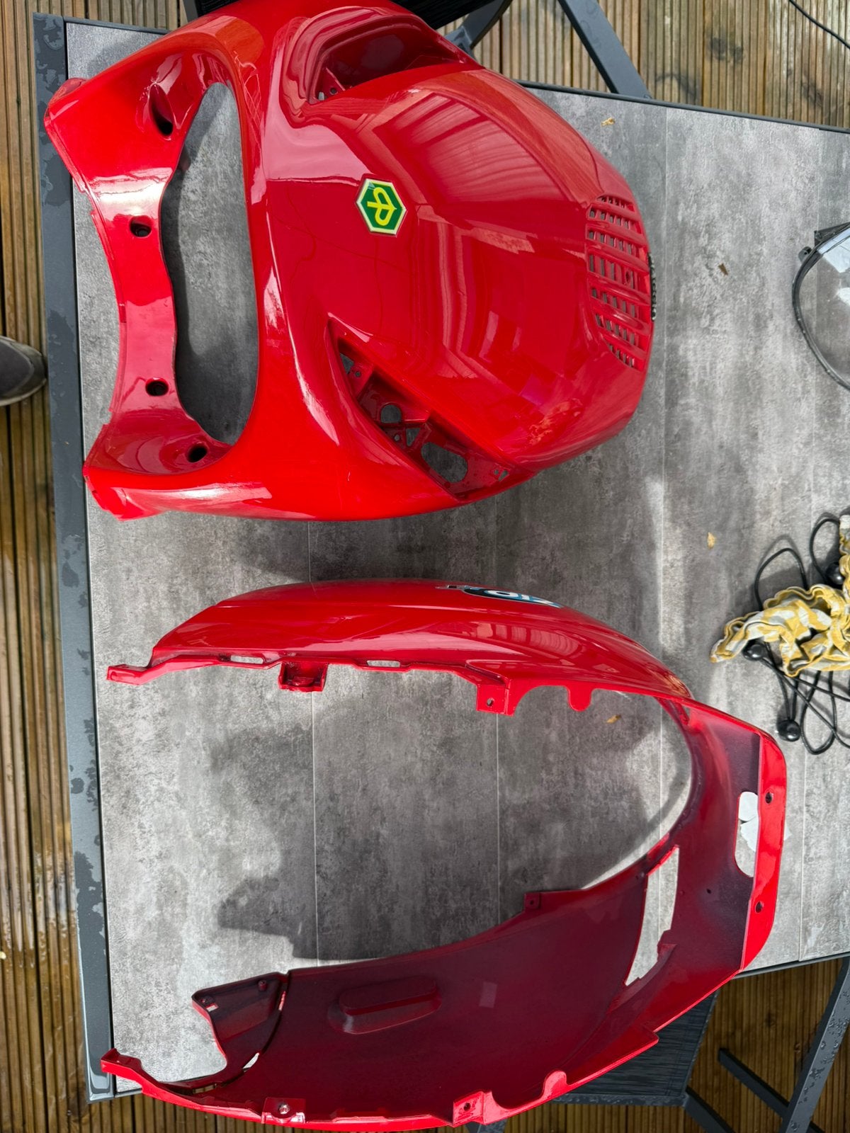 Exclusieve originele Piaggio zip kappen rood, Motoren, Ophalen