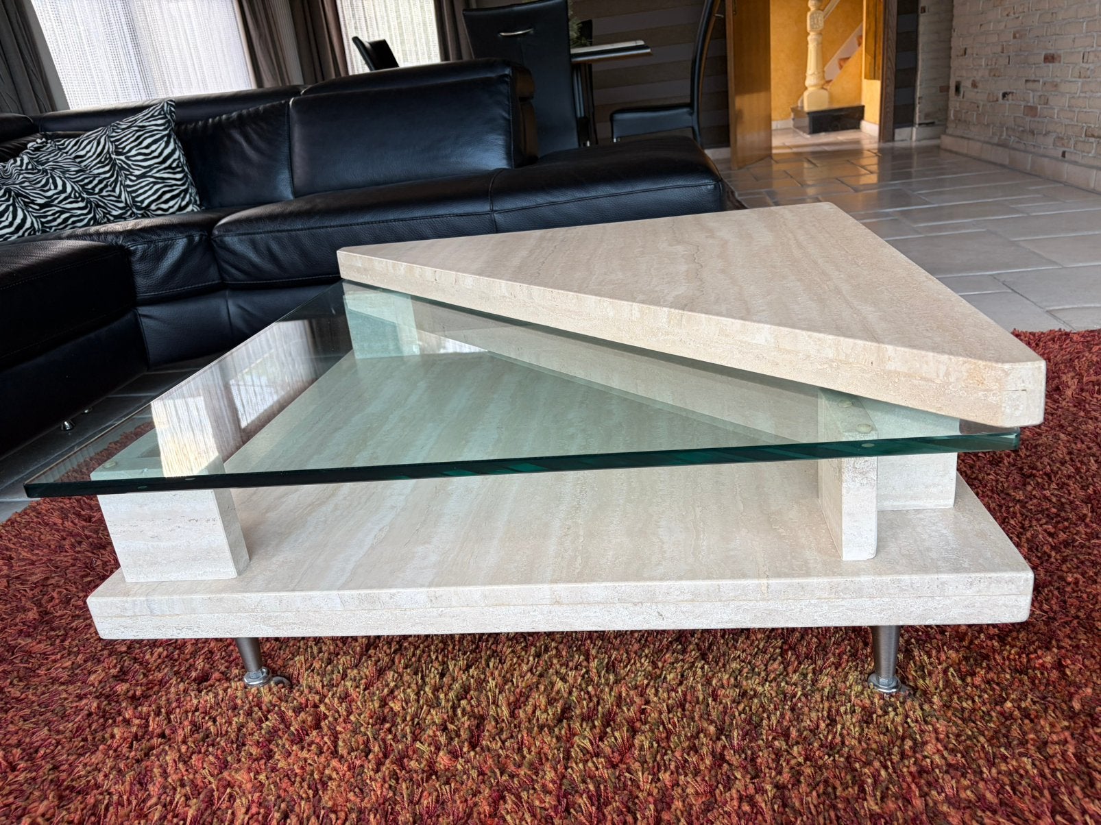 table basse, Maison & Meubles, Enlèvement, Comme neuf, Verre