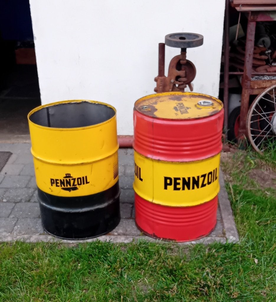 Barils d'huile Pennzoil, Collections, Marques & Objets publicitaires, Enlèvement, Utilisé, Autres types