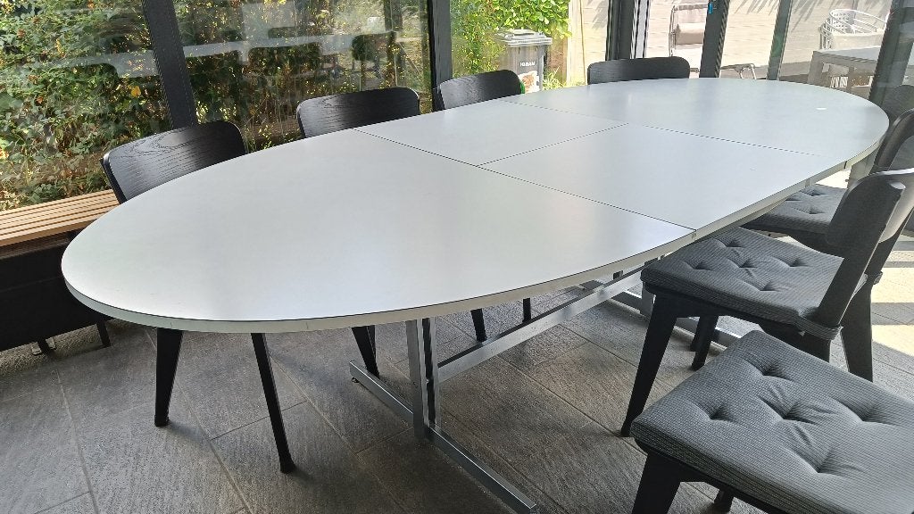 grote ovale , inklapbare tafel, Ophalen, 100 tot 150 cm, 200 cm of meer, Vijf personen of meer