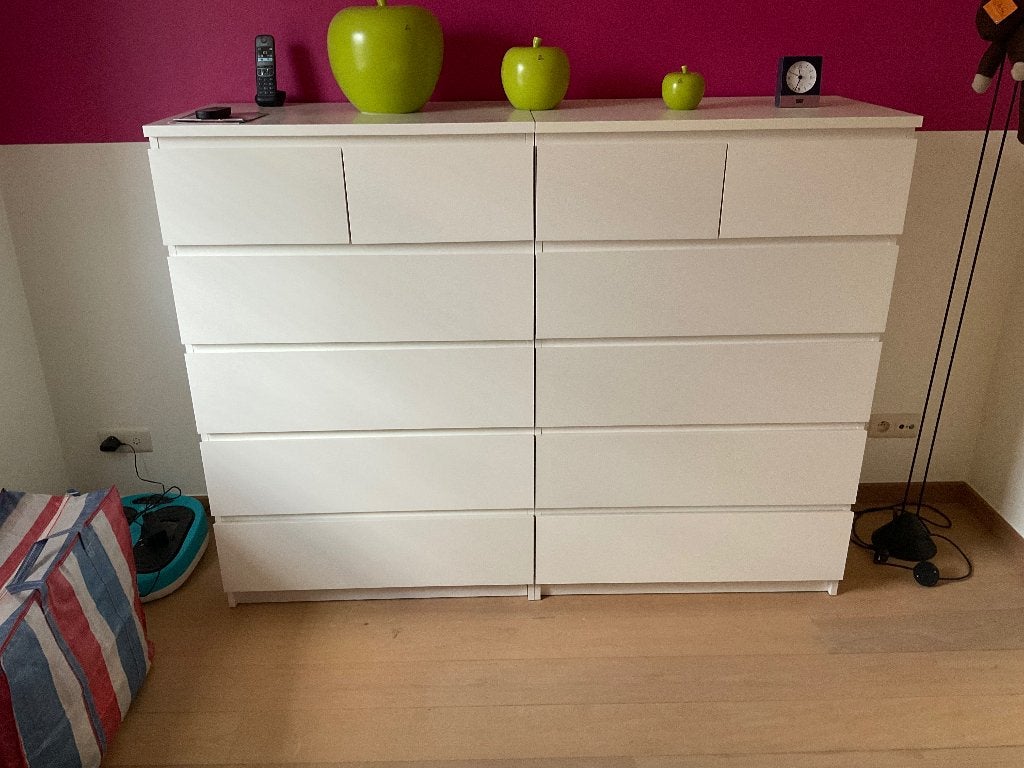 Witte ladenkast(en), Huis en Inrichting, Ophalen, Modern- klassiek, 5 laden of meer, Zo goed als nieuw