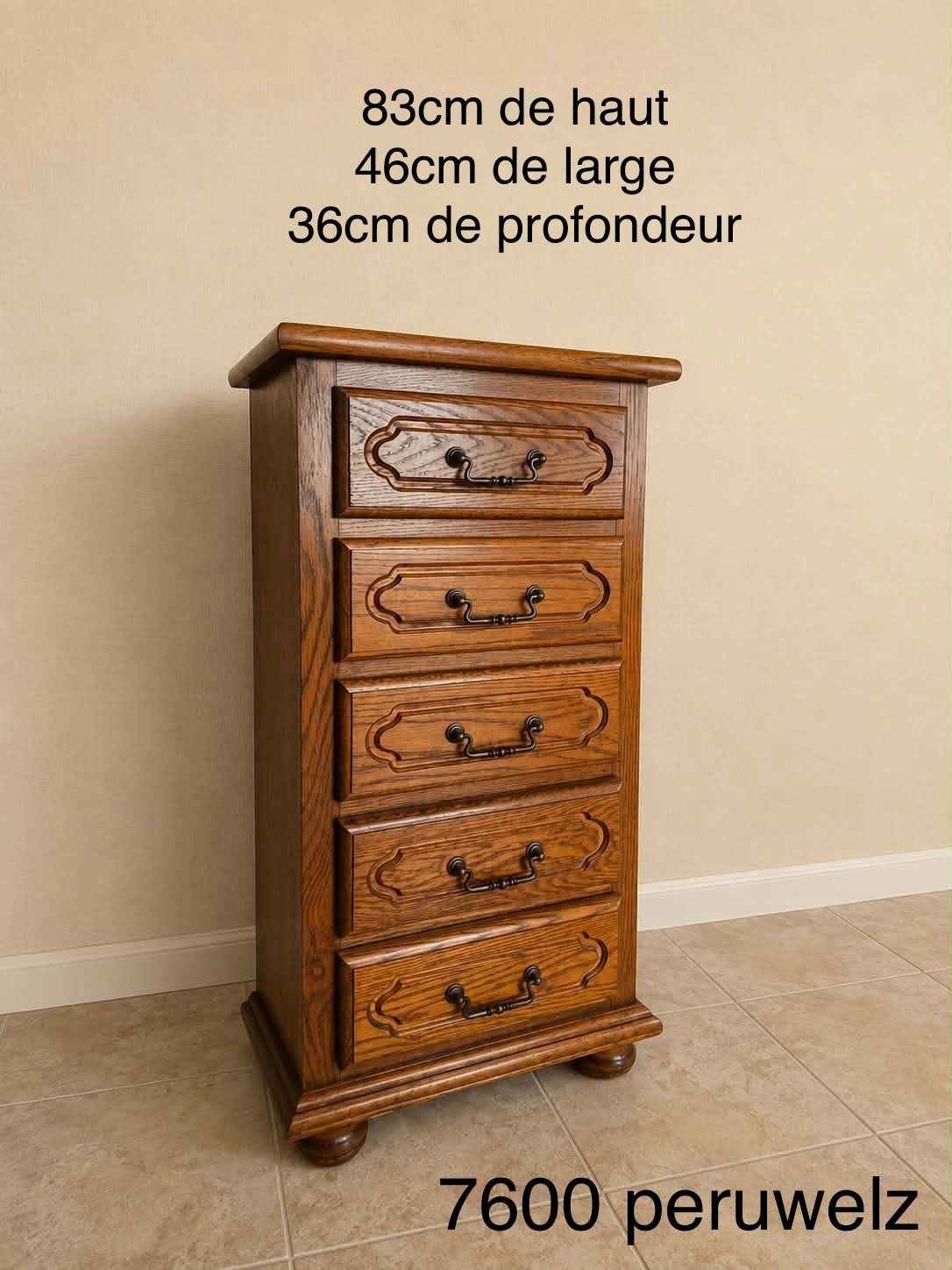 Meuble en bois à tiroirs, Enlèvement, Comme neuf