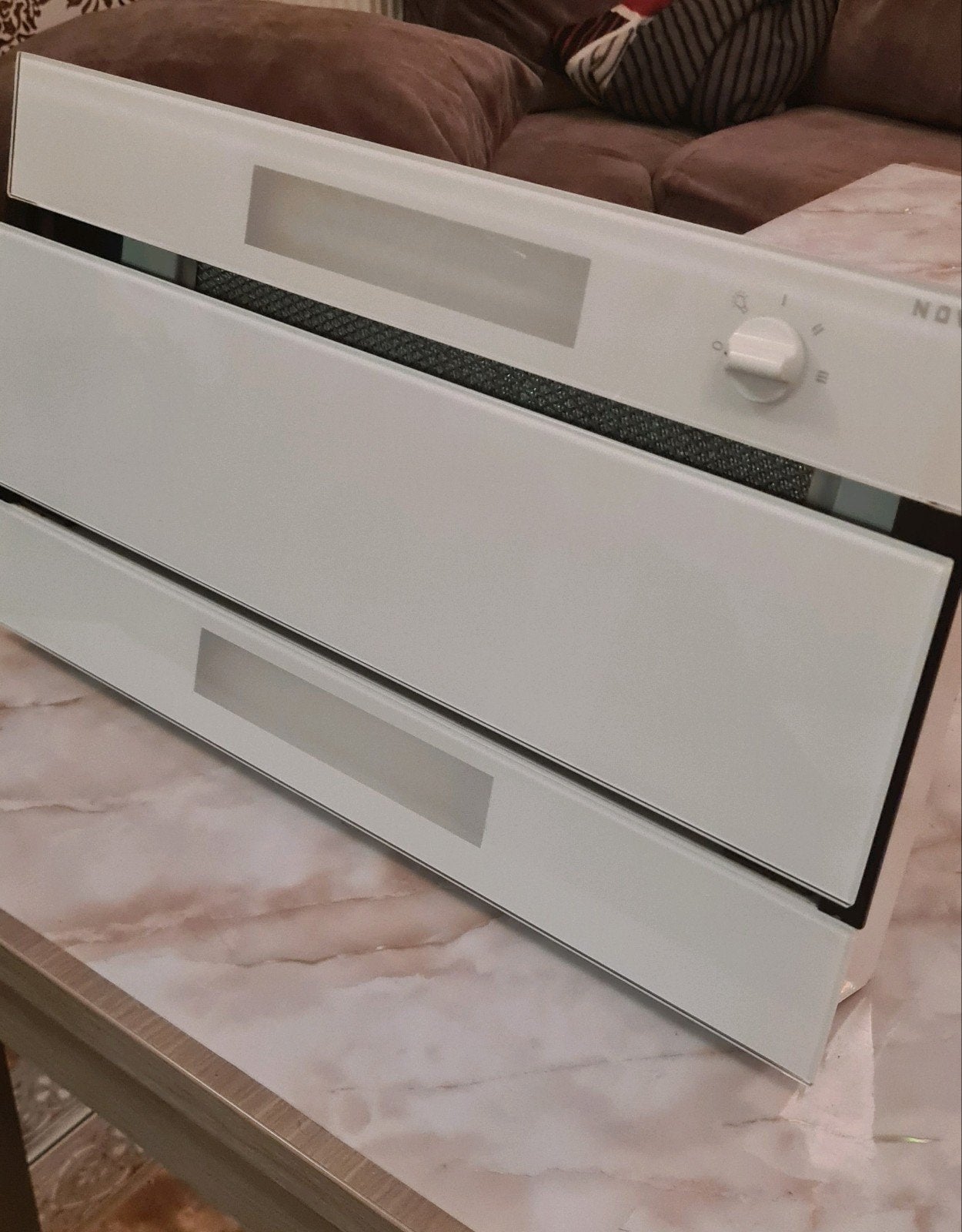 Novy D874 inbouw dampkap/afzuigkap - wit glas - 53,8 cm, Elektronische apparatuur, Ophalen, Zo goed als nieuw, Inbouw, 400 tot 600 m³ per uur