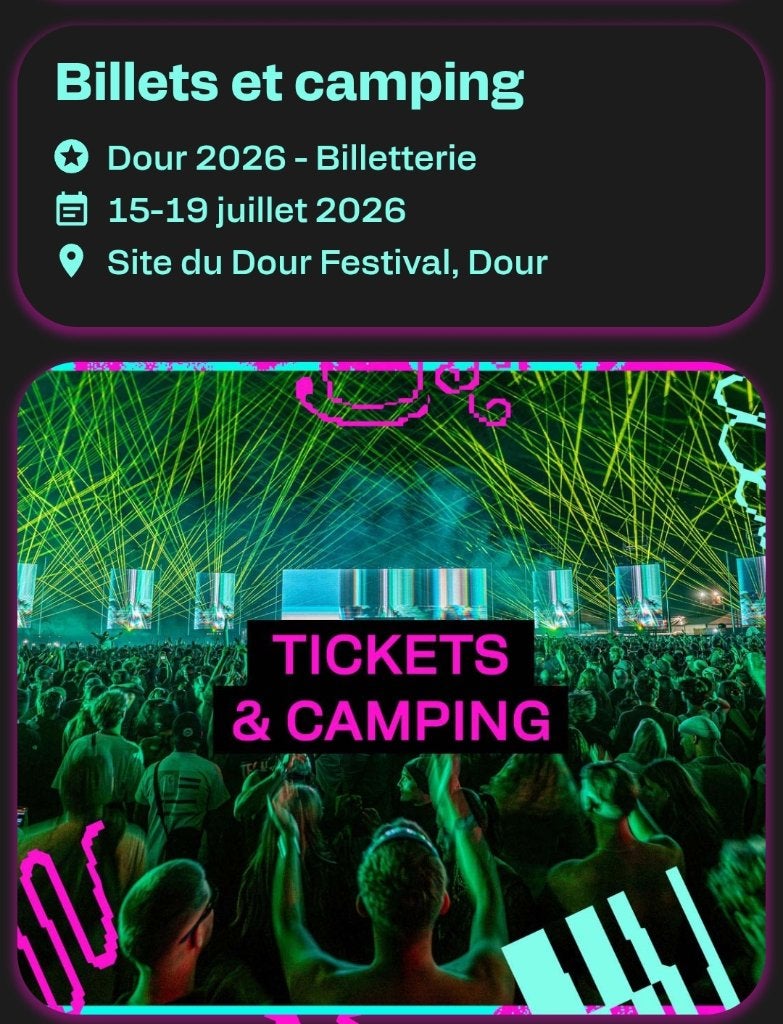 Dour festival 2026, Tickets en Kaartjes, Twee personen, Meerdaags