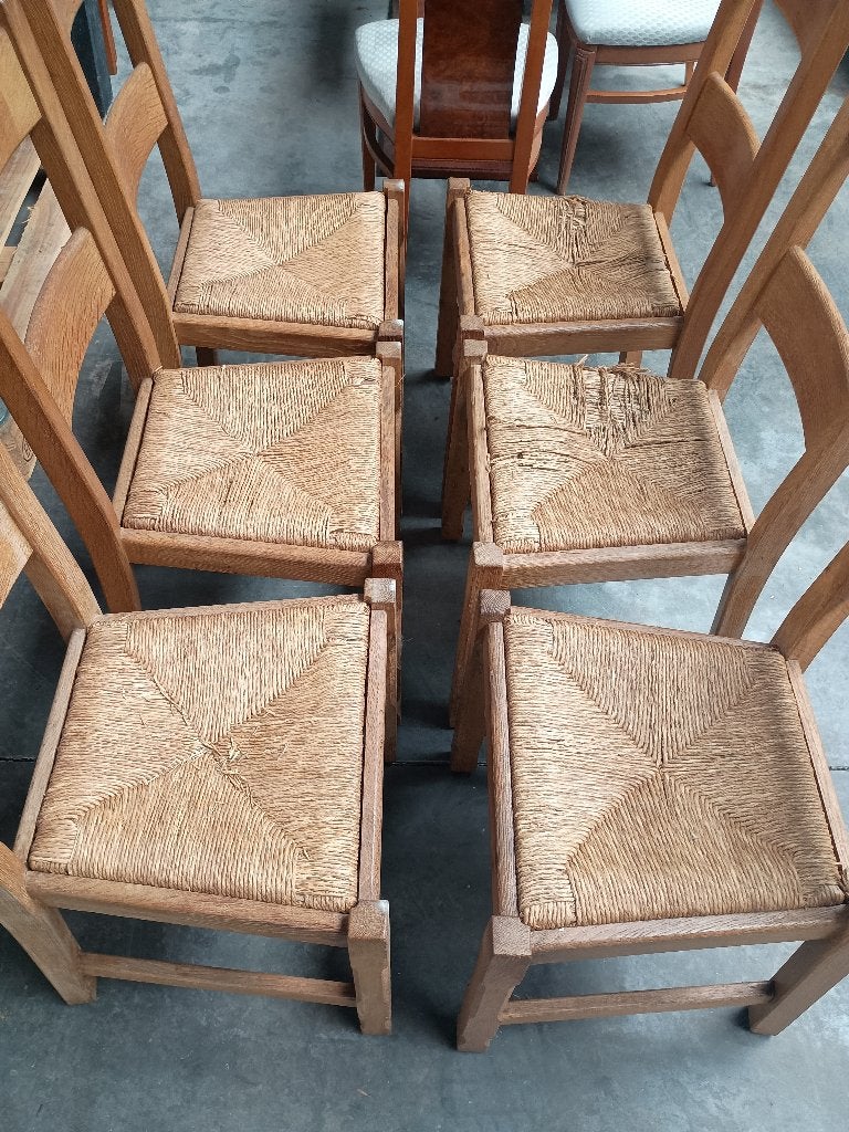 6 eiken eetkamer stoelen. Moeten dringend weg., Ophalen of Verzenden, 4 tot 6 stoelen