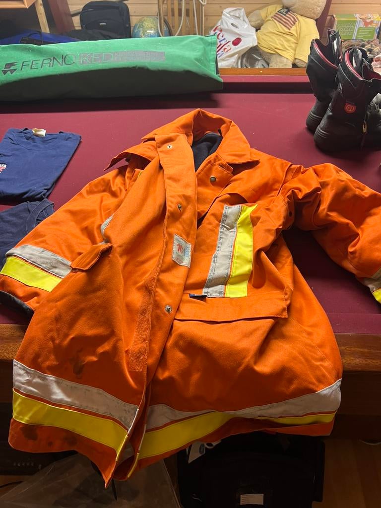 Brandweer / werkjas – maat XL – met uitneembare voering, Ophalen, Zo goed als nieuw