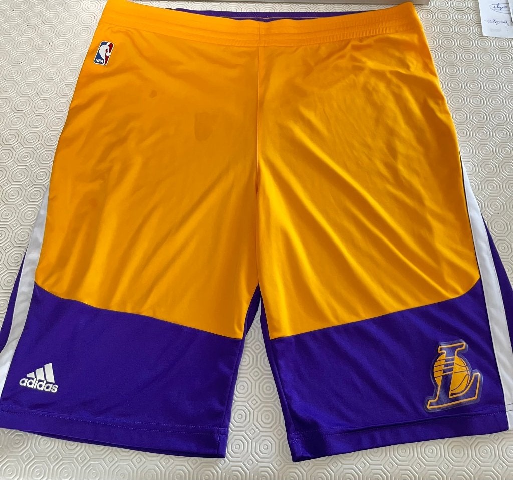 Adidas NBA Los Angeles Lakers Basketbalshort Maat L, Ophalen of Verzenden, Gebruikt, Kleding