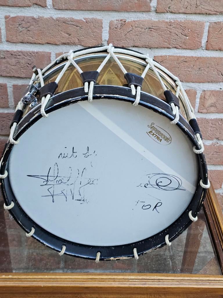 Vintage trommel gesigneerd door Jean-Marie Pfaff, Antiek en Kunst, Ophalen of Verzenden