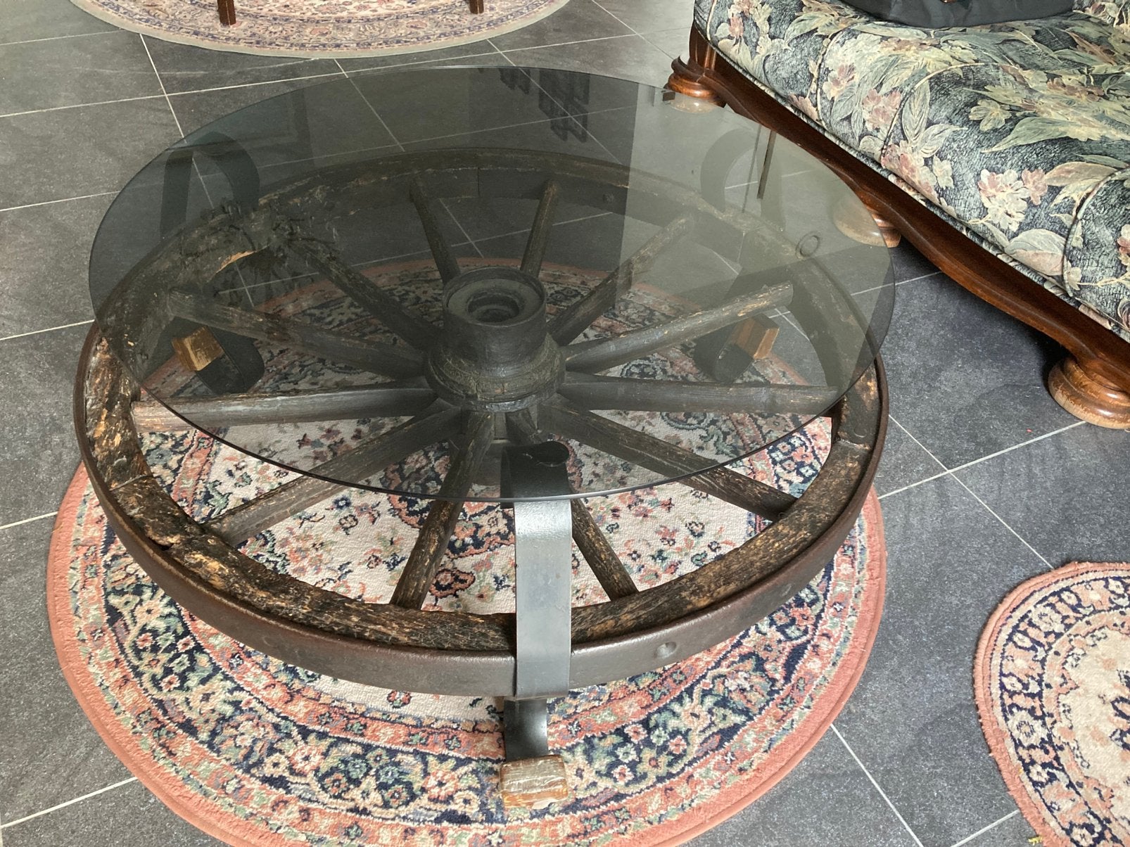 Salontafel, Ophalen, Gebruikt, Rond, 50 tot 100 cm