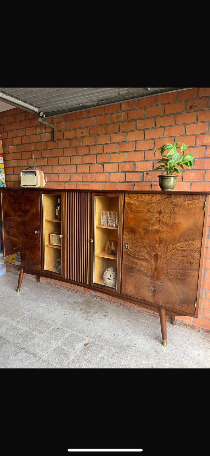 Prachtige Vintage Wandkast XL, Ophalen of Verzenden, Gebruikt