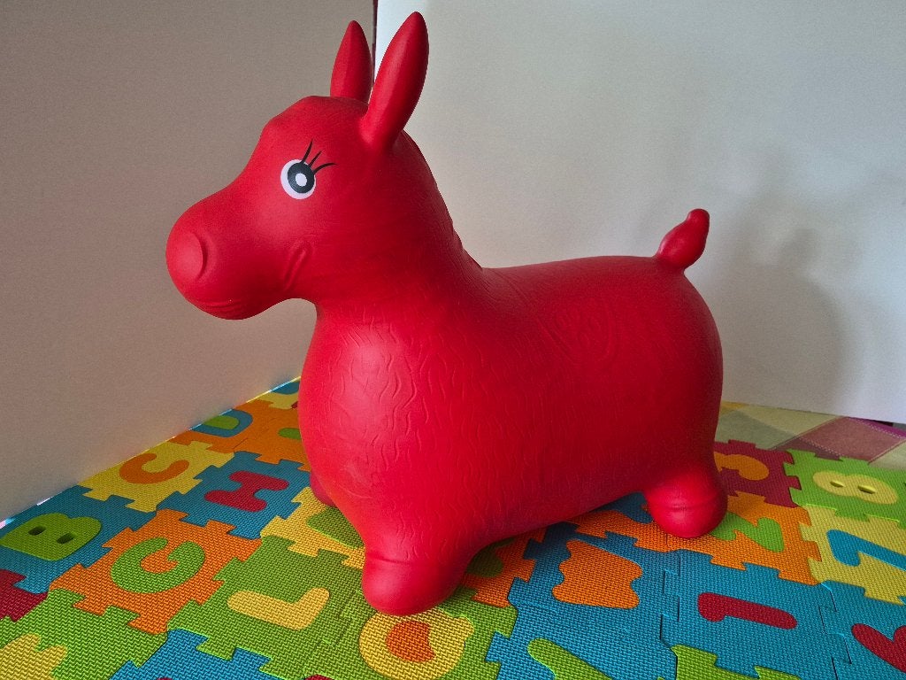 Paard/rode opblaasbare springpony - Zeer goede conditie, Kinderen en Baby's, Ophalen of Verzenden, Zo goed als nieuw