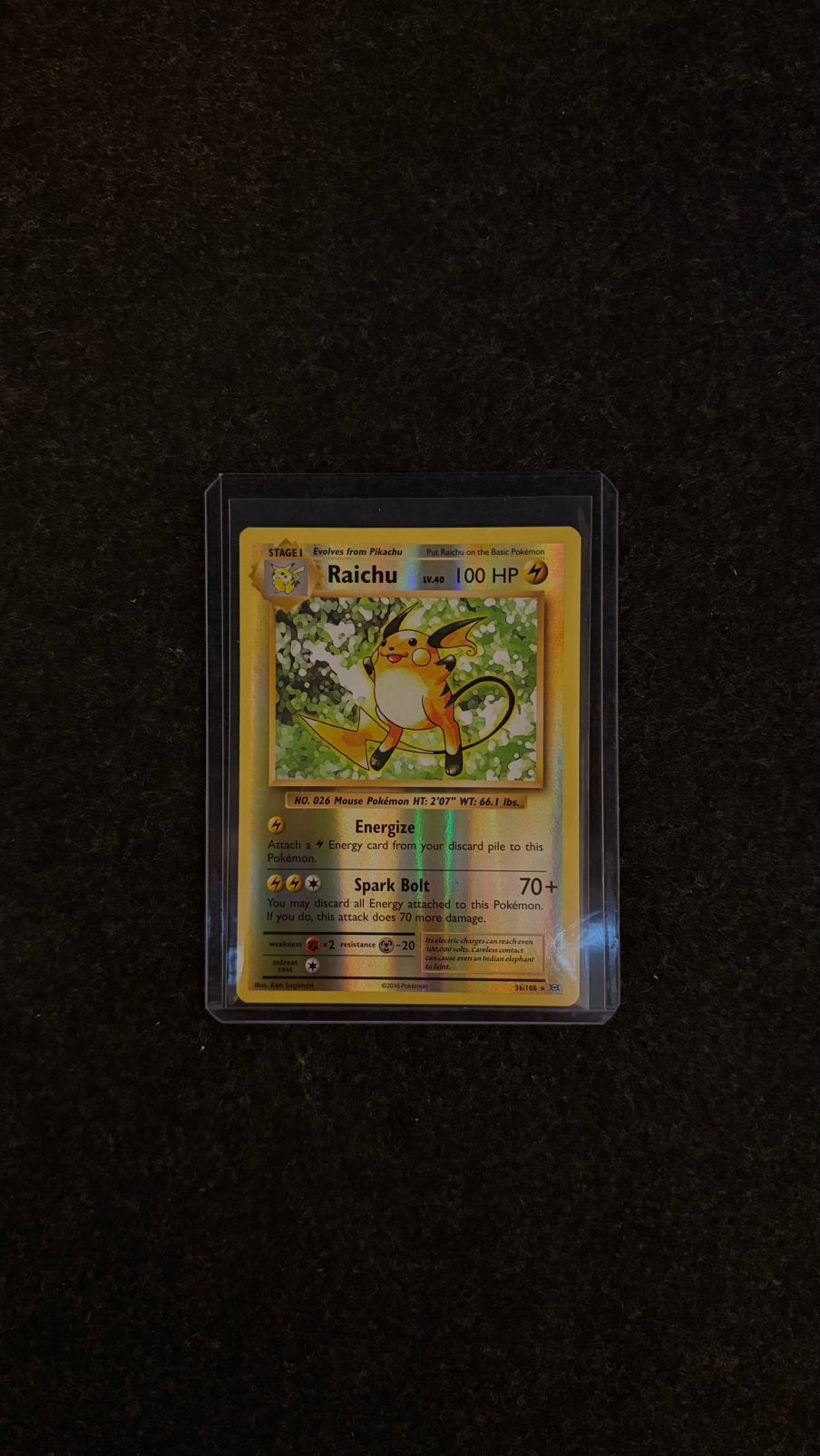 Raichu 36/108 - XY Evolutions - Holo Rare - Near Mint, Ophalen, Zo goed als nieuw