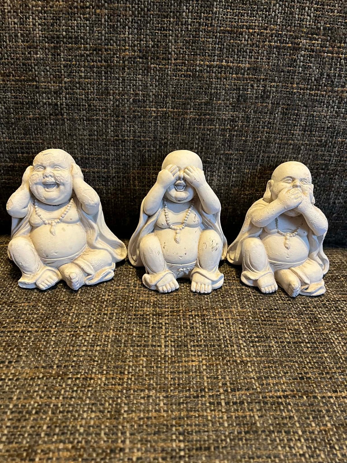 3 figurines de Bouddha, Enlèvement ou Envoi, Comme neuf, Set